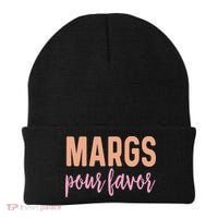 Margs Pour Favor Funny Vacation Travel Honeymoon Party Beanie thumb 0