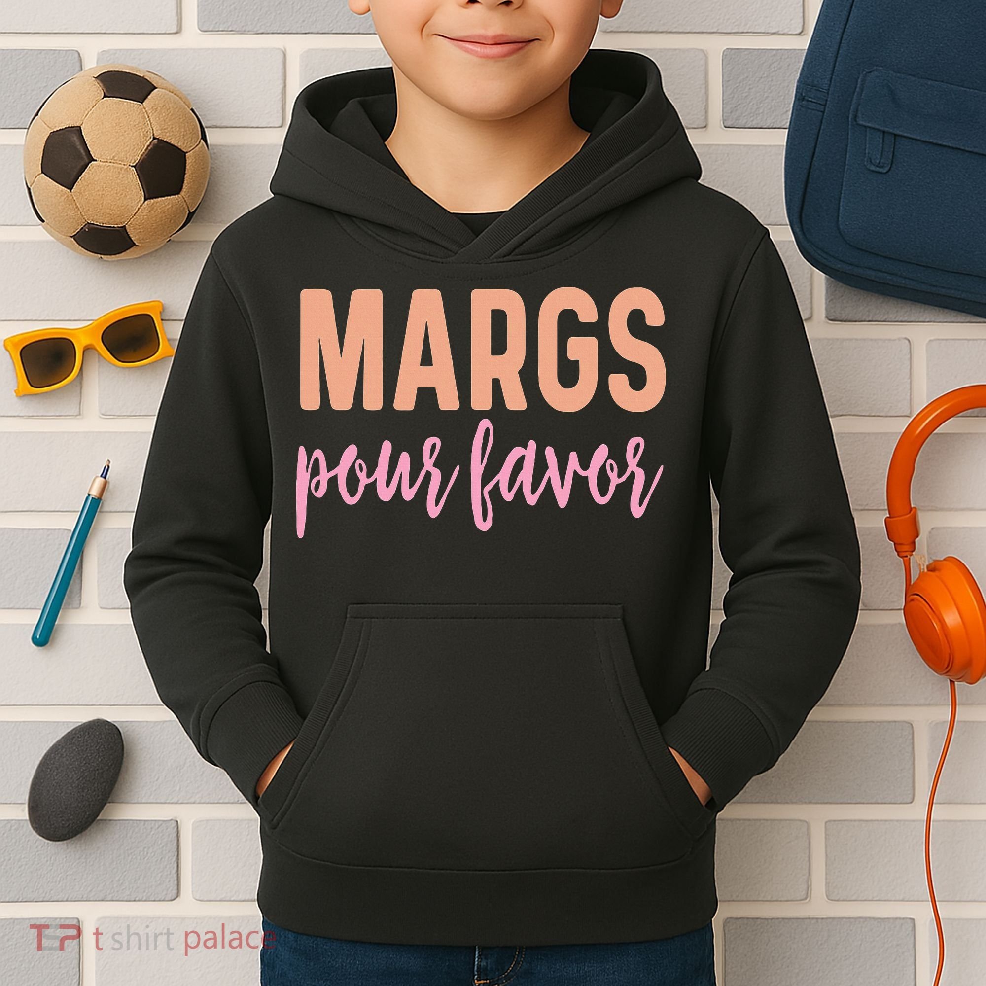 Margs Pour Favor Funny Vacation Travel Honeymoon Party Kids Hoodie