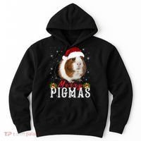 Merry Pigmas Face Mask Funny Guinea Pig Christmas Santa Xmas Hoodie thumb 0