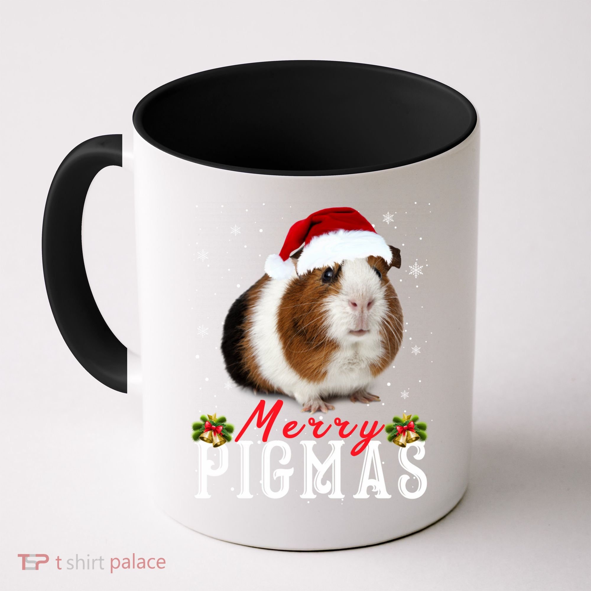 Merry Pigmas Face Mask Funny Guinea Pig Christmas Santa Xmas Coffee Mug