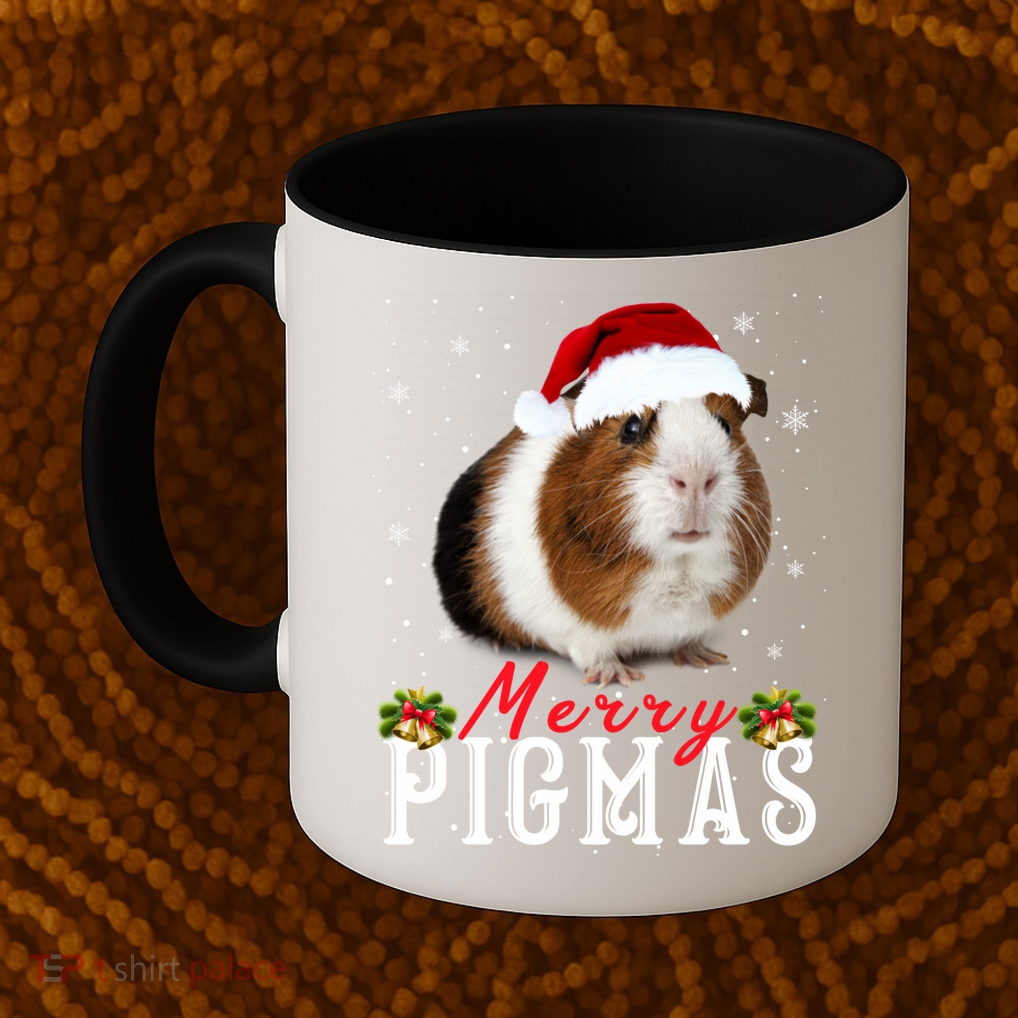 Merry Pigmas Face Mask Funny Guinea Pig Christmas Santa Xmas Coffee Mug