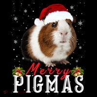 Merry Pigmas Face Mask Funny Guinea Pig Christmas Santa Xmas Coffee Mug thumb 5
