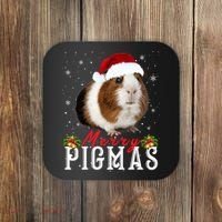 Merry Pigmas Face Mask Funny Guinea Pig Christmas Santa Xmas Coaster thumb 0