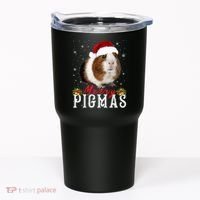 Merry Pigmas Face Mask Funny Guinea Pig Christmas Santa Xmas Tumbler thumb 0