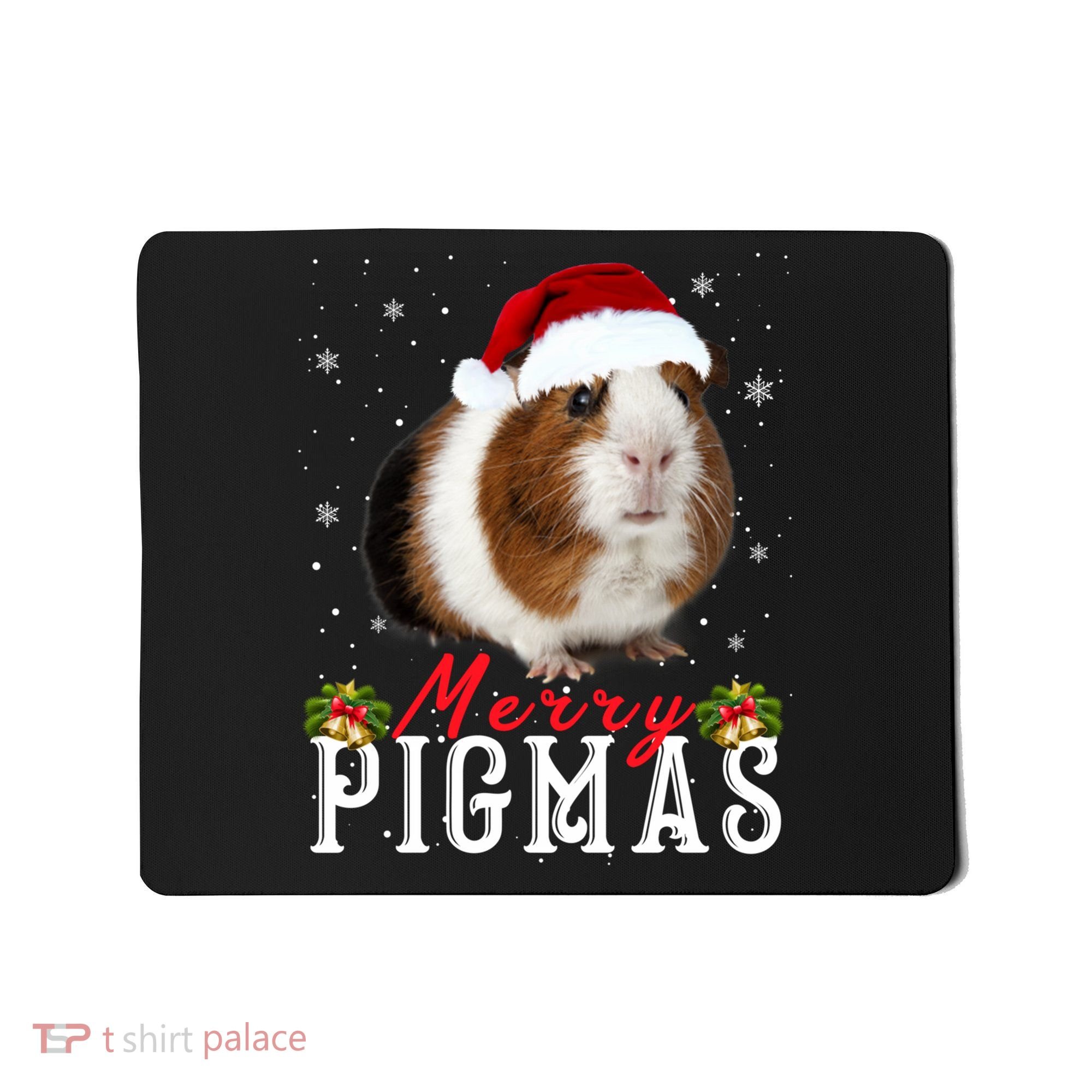 Merry Pigmas Face Mask Funny Guinea Pig Christmas Santa Xmas Mousepad