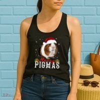 Merry Pigmas Face Mask Funny Guinea Pig Christmas Santa Xmas Women's Tank Top thumb 2