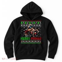Merry Pinmas Funny Christmas Sweater Santa Wrestling Group Hoodie thumb 0