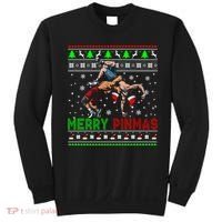Merry Pinmas Funny Christmas Sweater Santa Wrestling Group Sweatshirt thumb 0