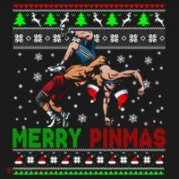 Merry Pinmas Funny Christmas Sweater Santa Wrestling Group Sweatshirt thumb 3