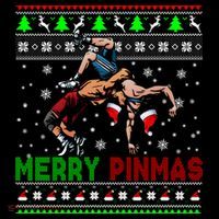 Merry Pinmas Funny Christmas Sweater Santa Wrestling Group Coffee Mug thumb 5