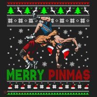 Merry Pinmas Funny Christmas Sweater Santa Wrestling Group Hat thumb 2