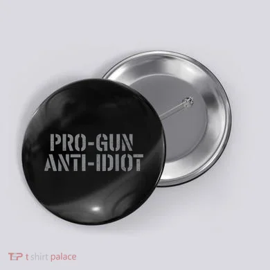 Mens Pro Gun Anti Idiot Button