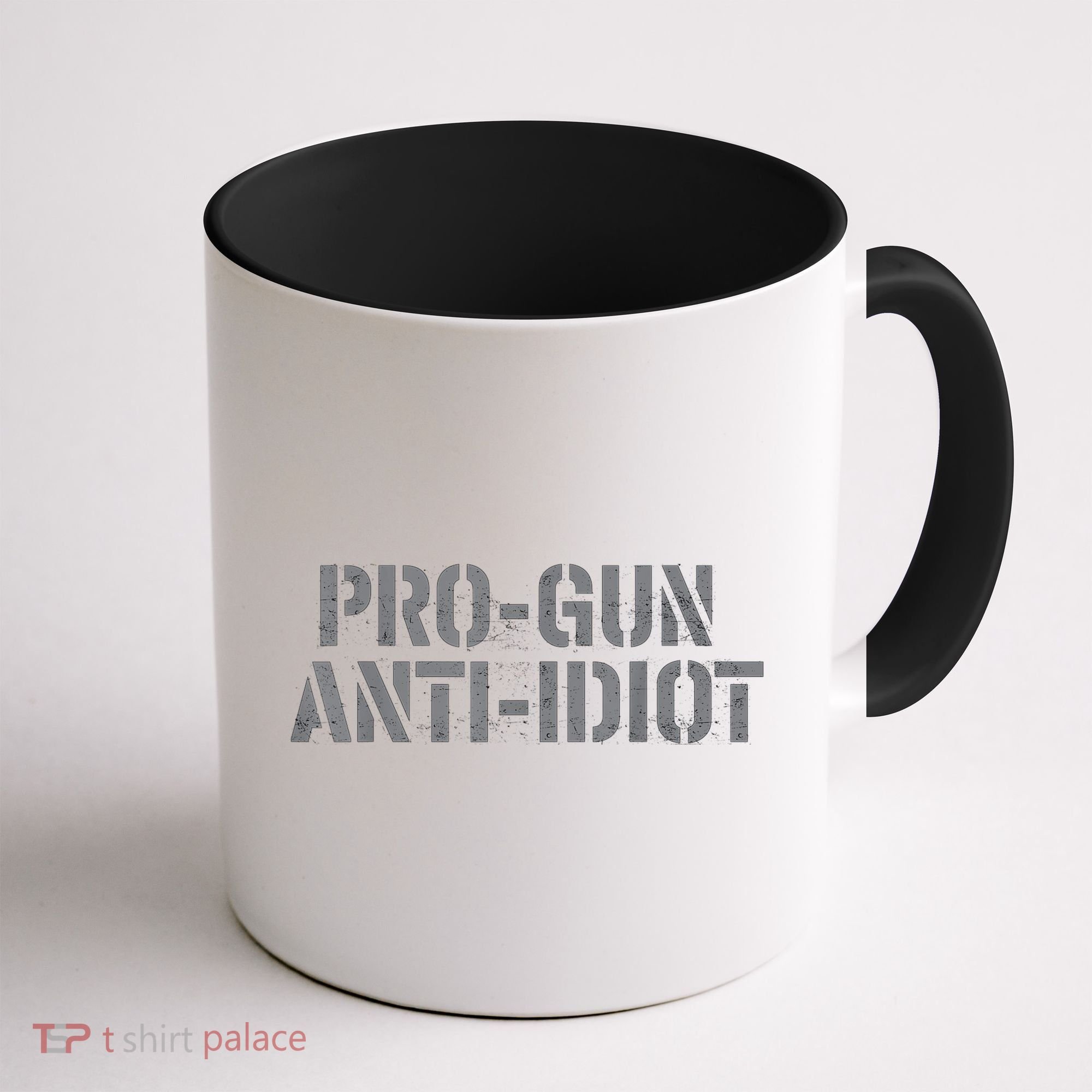 Mens Pro Gun Anti Idiot Coffee Mug