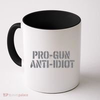 Mens Pro Gun Anti Idiot Coffee Mug thumb 0