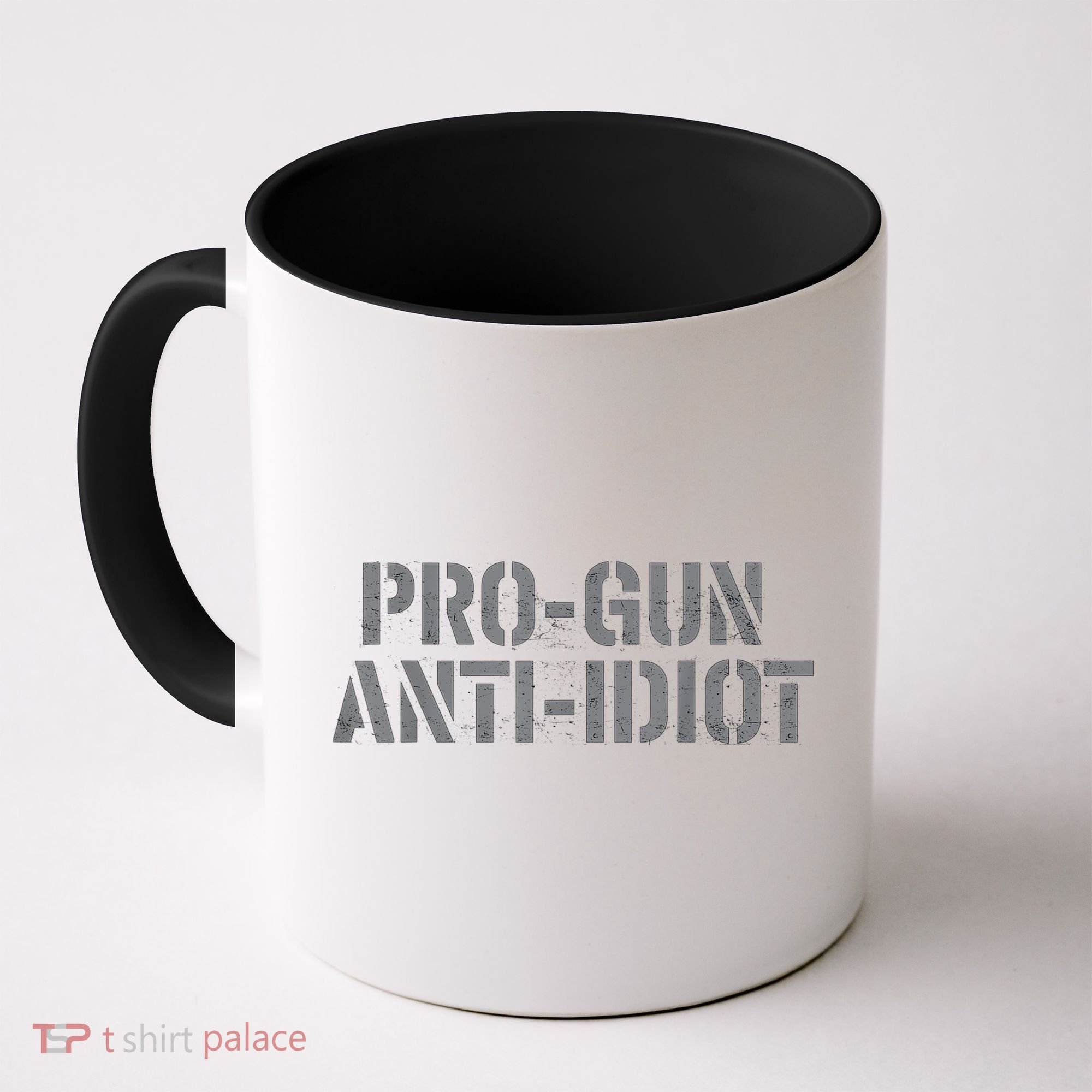 Mens Pro Gun Anti Idiot Coffee Mug