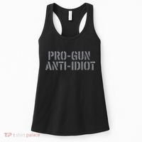 Mens Pro Gun Anti Idiot Women's Tank Top thumb 0