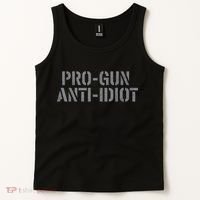 Mens Pro Gun Anti Idiot Tank Top thumb 2
