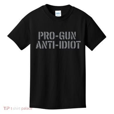 Mens Pro Gun Anti Idiot Kids T-Shirt