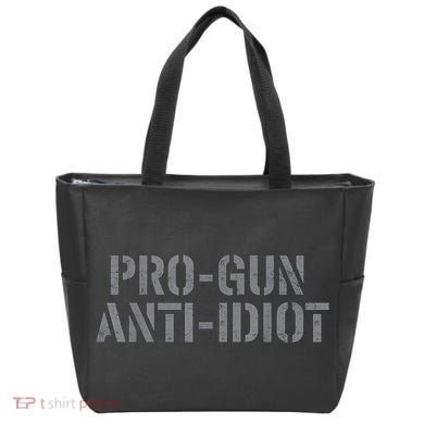 Mens Pro Gun Anti Idiot Tote Bag
