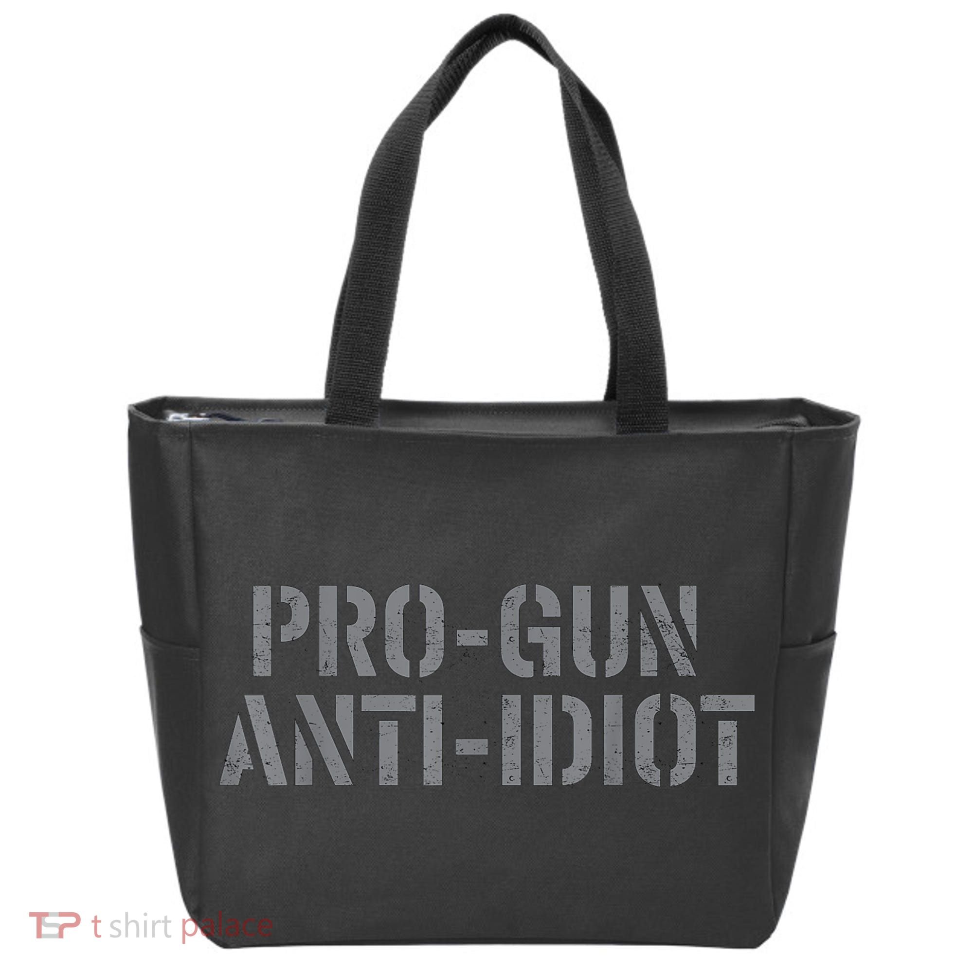 Mens Pro Gun Anti Idiot Tote Bag