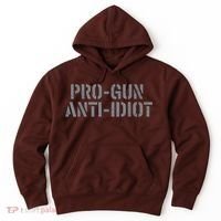 Mens Pro Gun Anti Idiot Hoodie thumb 0