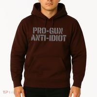 Mens Pro Gun Anti Idiot Hoodie thumb 2