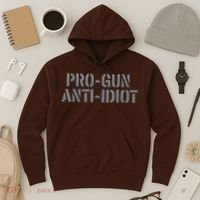 Mens Pro Gun Anti Idiot Hoodie thumb 3