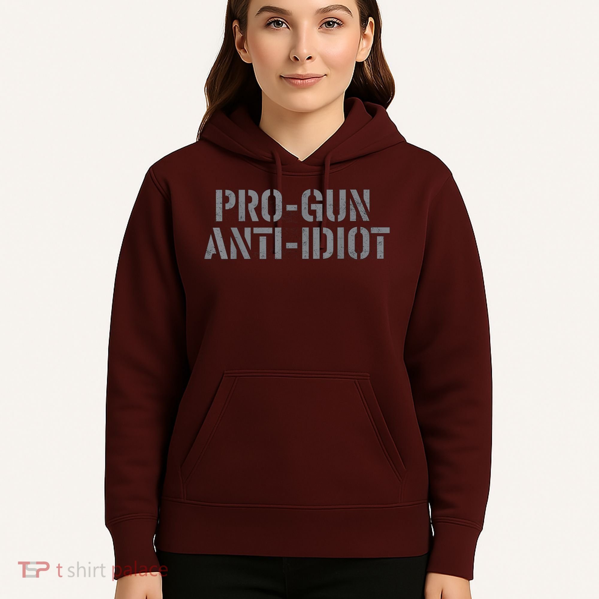 Mens Pro Gun Anti Idiot Hoodie