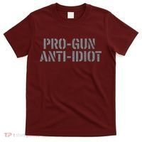 Mens Pro Gun Anti Idiot T-Shirt thumb 0