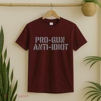 Mens Pro Gun Anti Idiot T-Shirt thumb 2