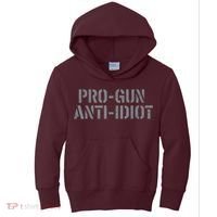 Mens Pro Gun Anti Idiot Kids Hoodie thumb 0