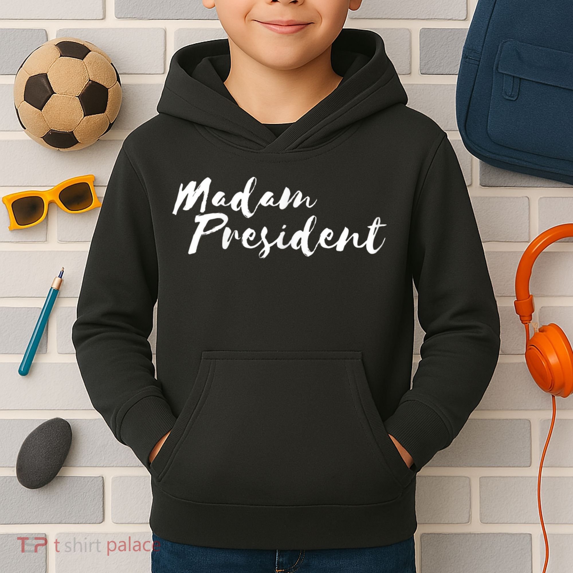 Madam President Go Vote! Kids Hoodie