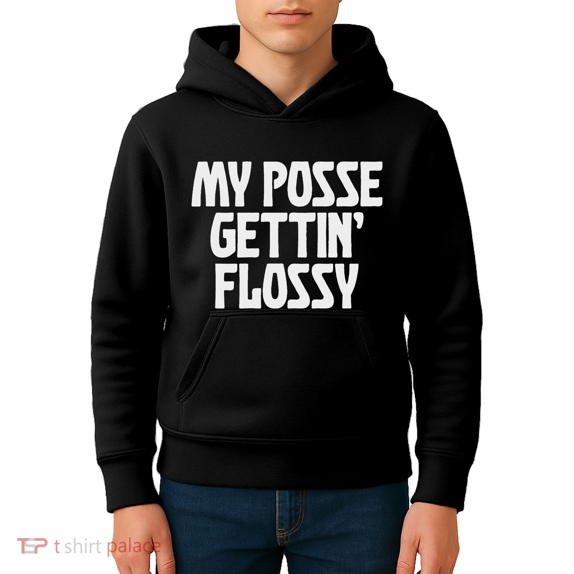 My Posse Gettin Flossy Funny Dental Novelty Kids Hoodie