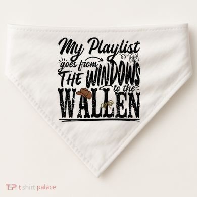 My Playlist Goes From The Windows To The USA-Made Doggie Bandana