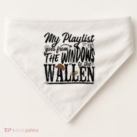 My Playlist Goes From The Windows To The USA-Made Doggie Bandana thumb 0