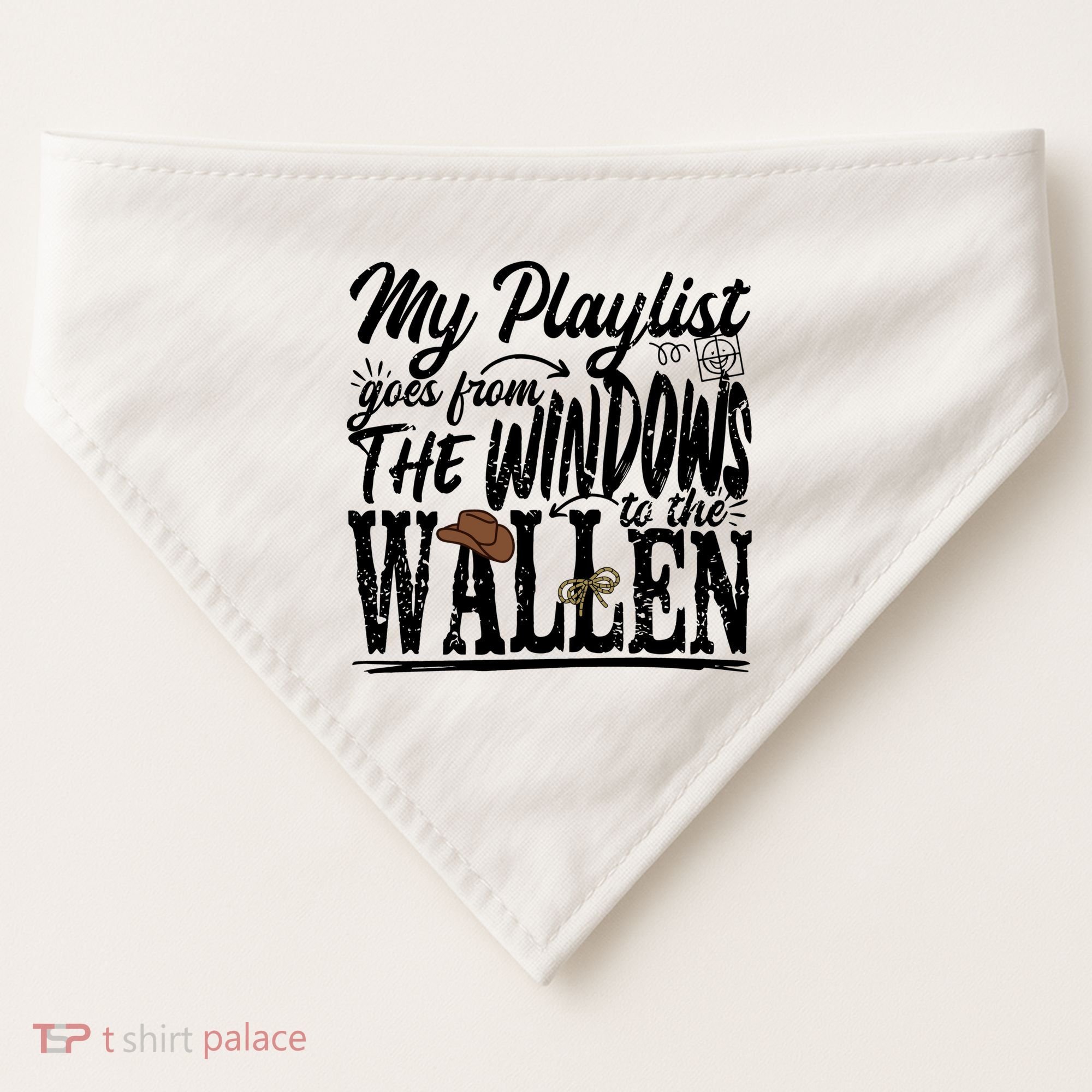 My Playlist Goes From The Windows To The USA-Made Doggie Bandana