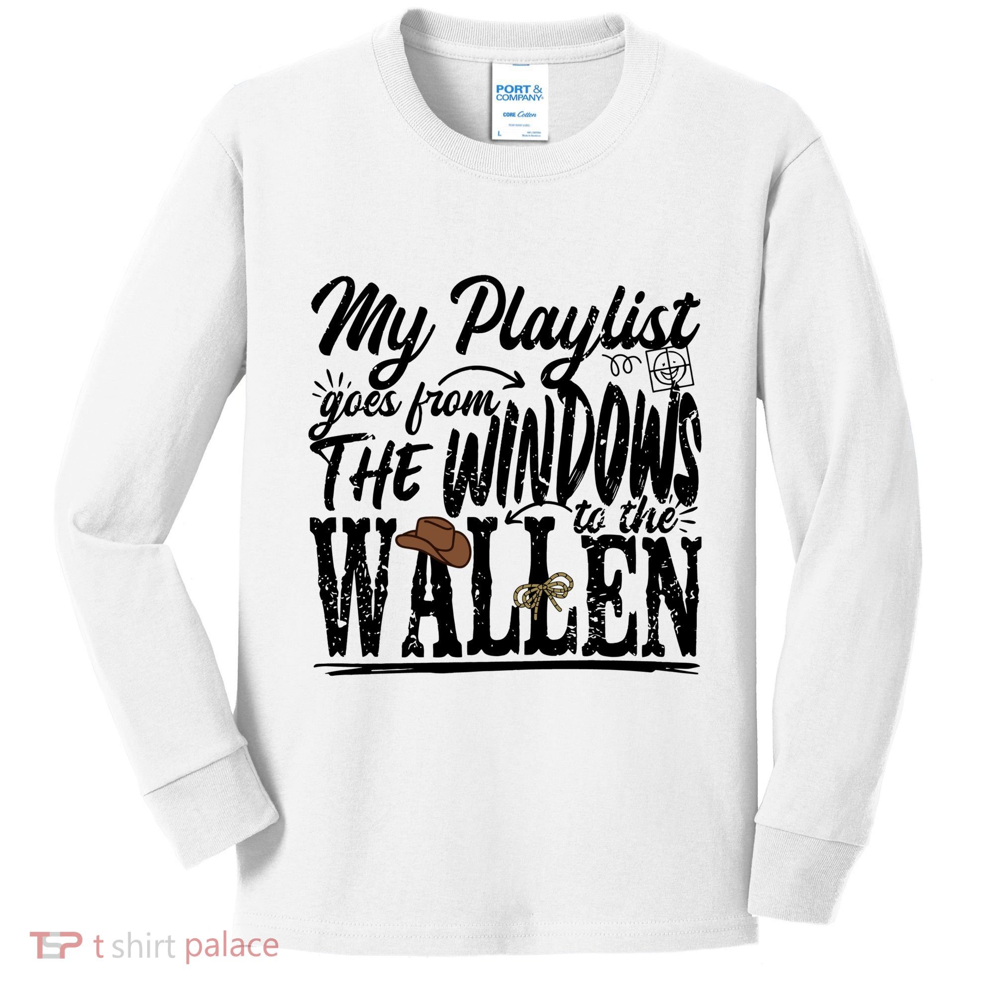 My Playlist Goes From The Windows To The Kids Long Sleeve Shirt