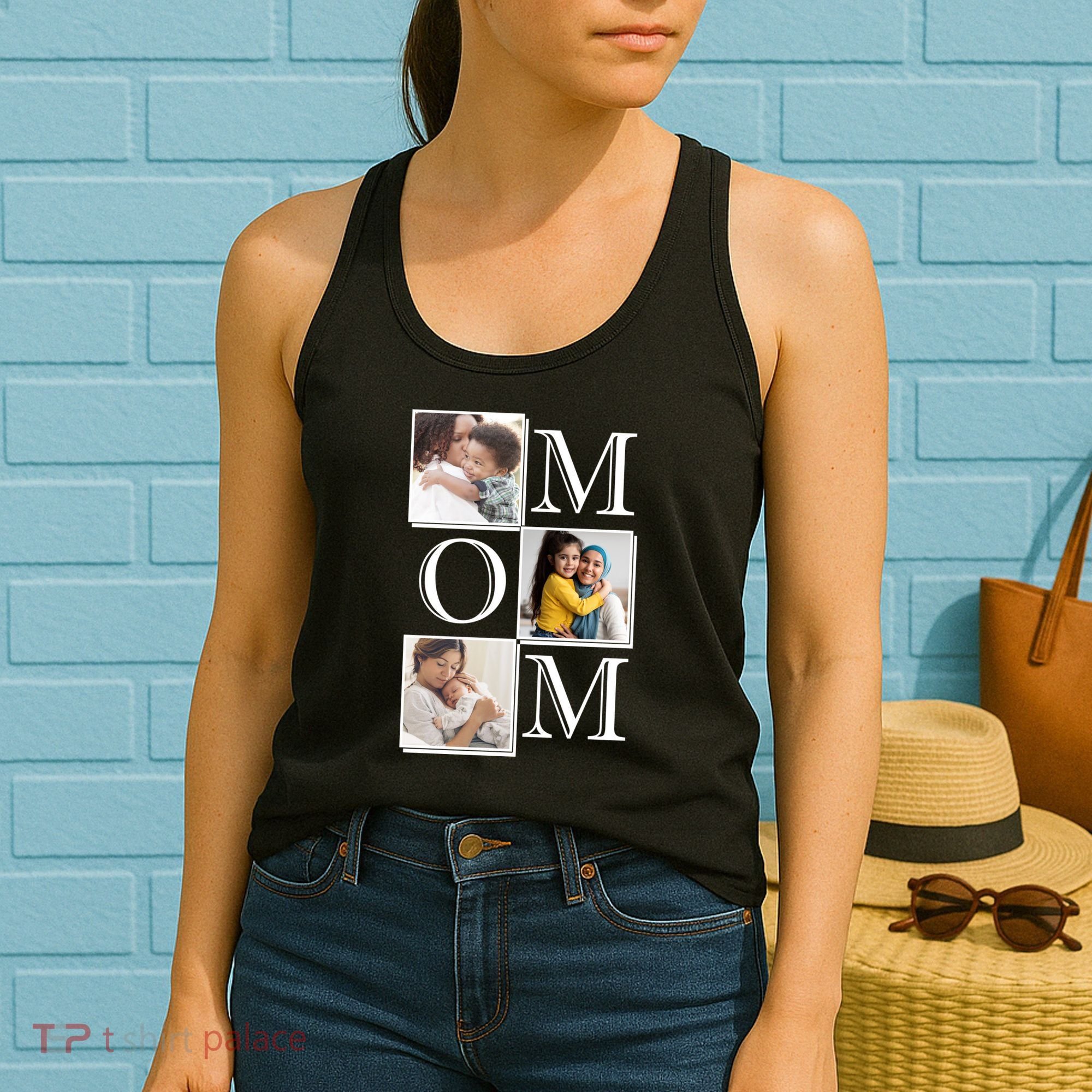 Mom Personalized Gift For Mothers Day Custom Photo Women's Tank Top