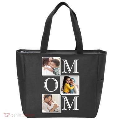 Mom Personalized Gift For Mothers Day Custom Photo Tote Bag