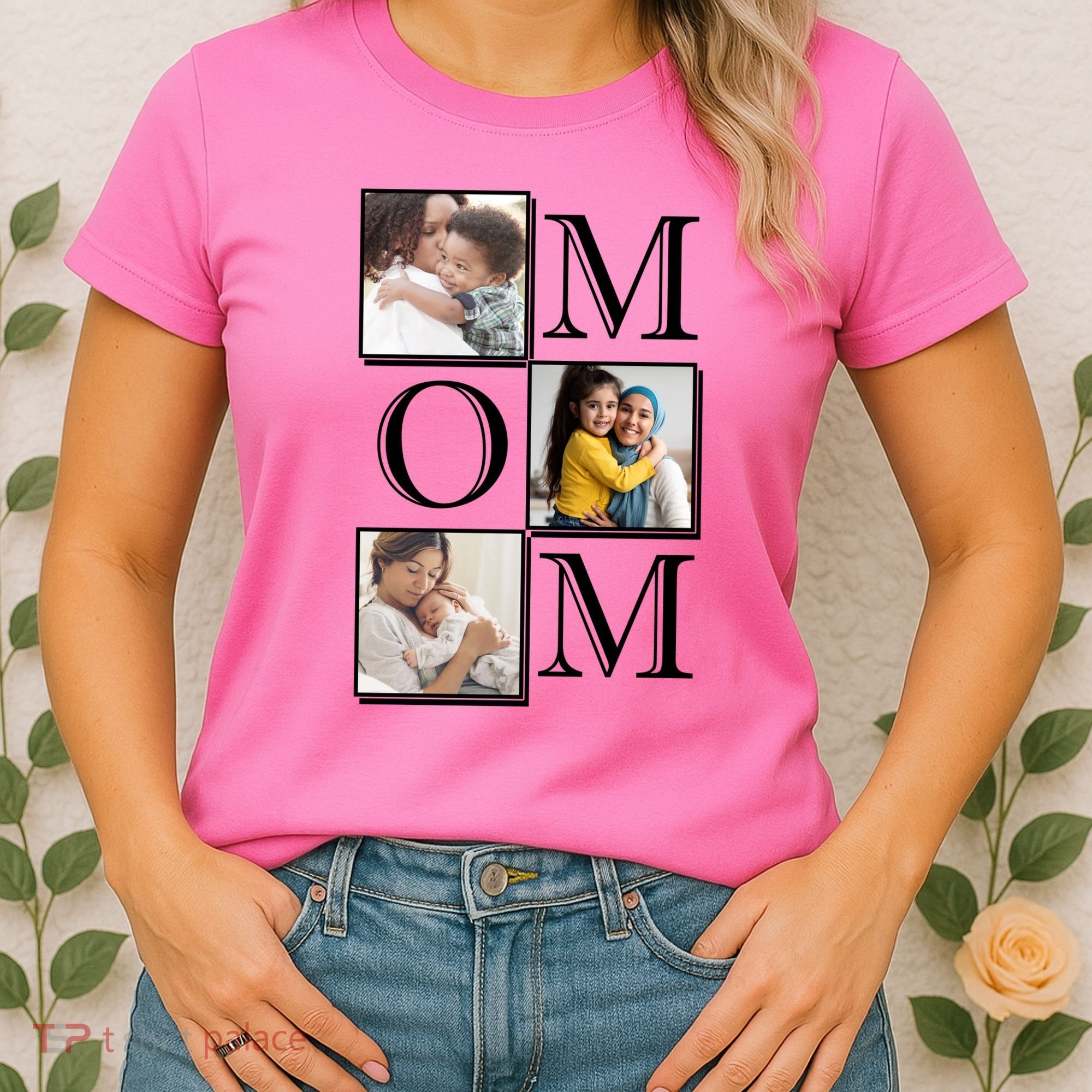 Mom Personalized Gift For Mothers Day Custom Photo Women's T-Shirt