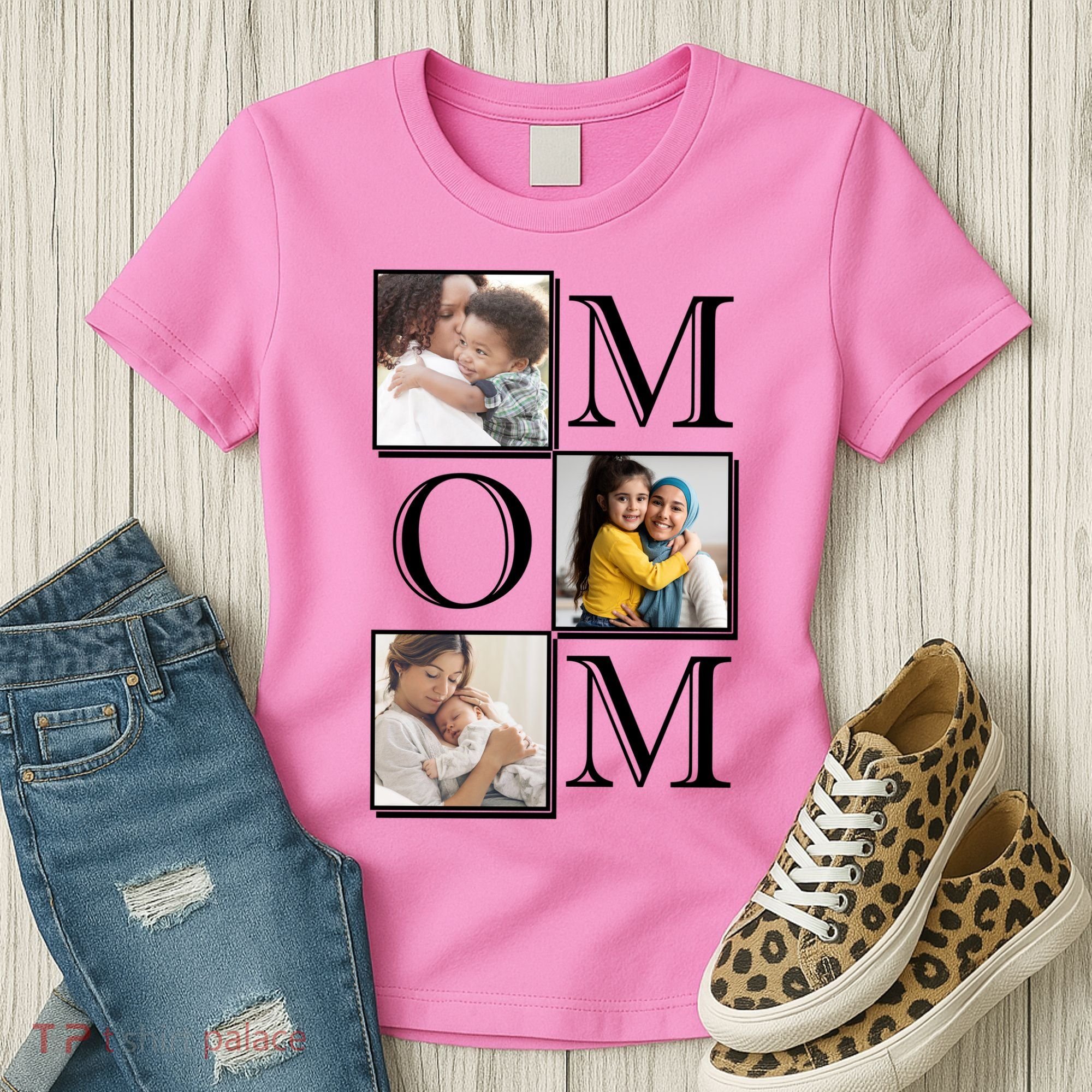 Mom Personalized Gift For Mothers Day Custom Photo Women's T-Shirt