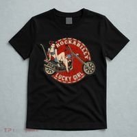 Motorcycle Pinup Girl Old School Rockabilly Lucky Girl T-Shirt thumb 5