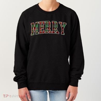 Merry Plaid Holiday Christmas Women's Sweatshirt