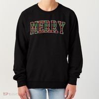 Merry Plaid Holiday Christmas Women's Sweatshirt thumb 0