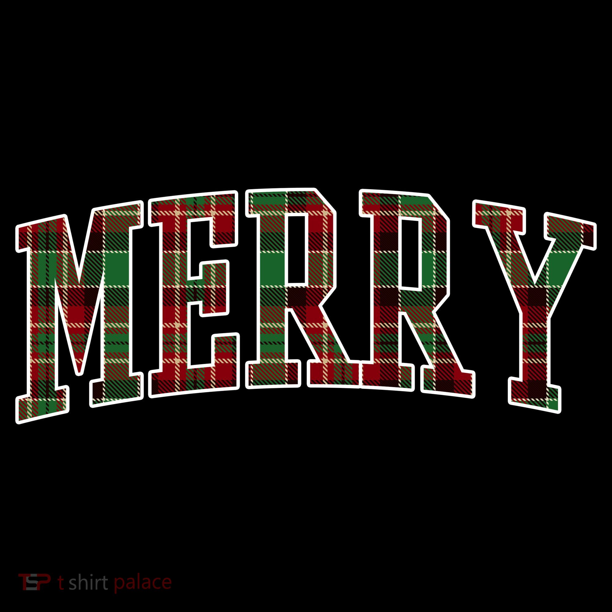Merry Plaid Holiday Christmas Coaster
