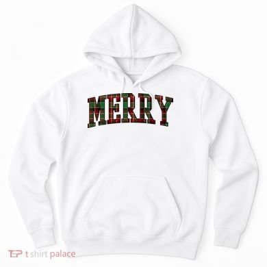 Merry Plaid Holiday Christmas Hoodie