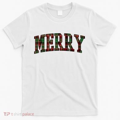 Merry Plaid Holiday Christmas T-Shirt