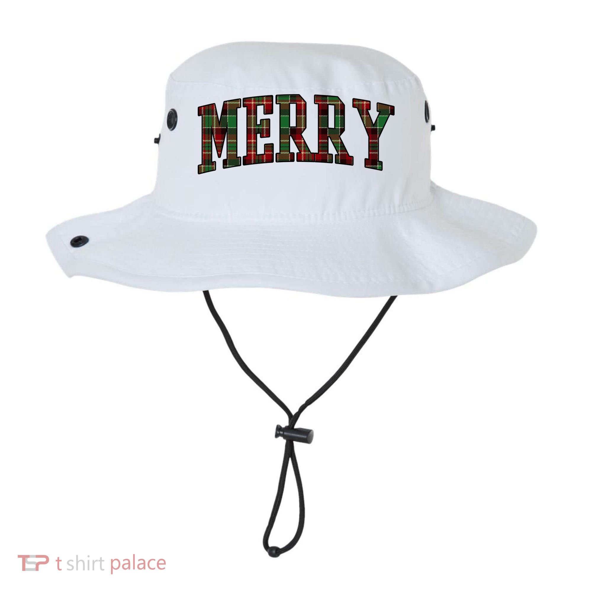 Merry Plaid Holiday Christmas Bucket Hat
