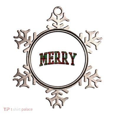 Merry Plaid Holiday Christmas Ornament