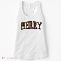 Merry Plaid Holiday Christmas Women's Tank Top thumb 0